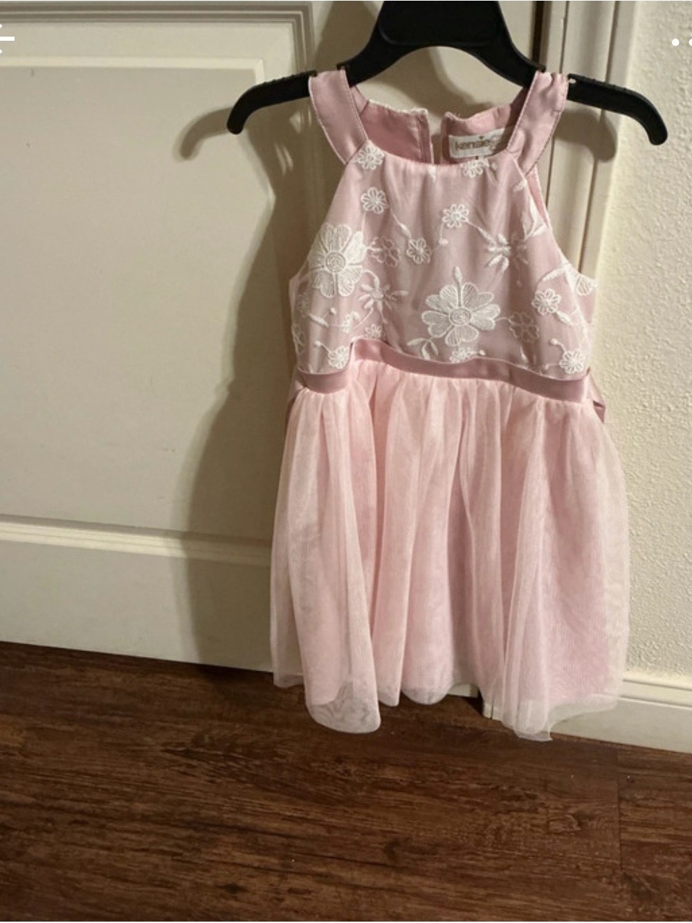 Pink Floral Tulle Girls' Dress